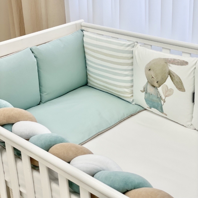 Set lenjerie Patut Bebe Copii 7 piese Bunies (4)
